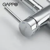 Змішувач для кухні на дві води GAPPO G4398-30 з гнучким виливом, сірий/хром Фото - 3