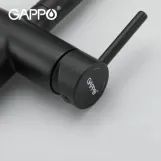 Смеситель для кухни на две воды GAPPO G4398-36 с гибким изливом, черный Фото - 3