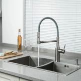 Смеситель для кухни GAPPO G4398-55 с гибким изливом, 2 режима, серый Фото - 1
