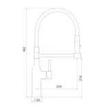 Змішувач для кухні GAPPO G4398-55 з гнучким виливом, 2 режими, сірий Фото - 5