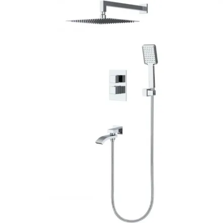 Встроенная душевая система GAPPO G7107-40, излив - переключатель на лейку, 3-функции, хром