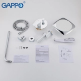 Вбудована душова система GAPPO G7148-8, вилив - перемикач на лійку, 3-функції, білий/хром Фото - 5
