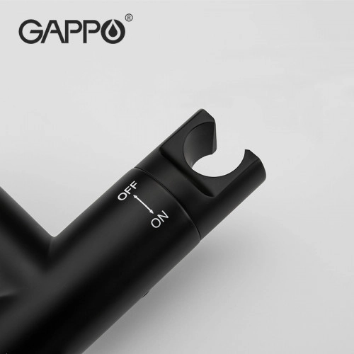 Гігієнічний душ GAPPO G7290-6 з термостатом та гачком, чорний Фото - 3