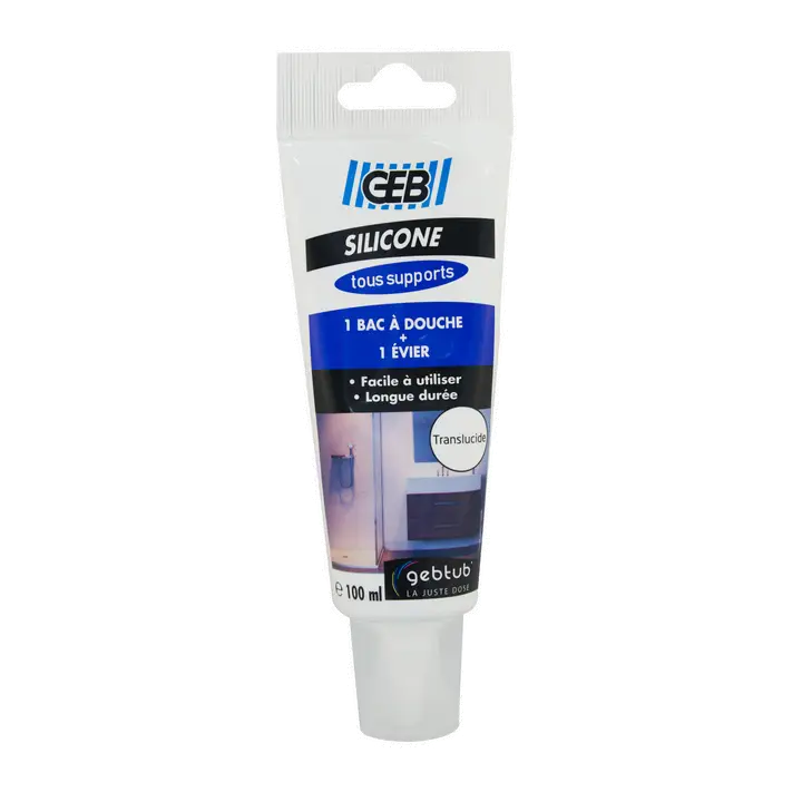 Силикон прозрачный GEB SILICONE TOUS SUPPORTS 100 мл (антиплесень, высокая адгезия, без запаха) (590610)