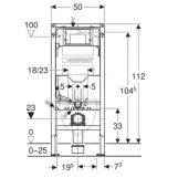 Инсталляция для унитаза Geberit Duofix 111.300.00.6, 112 см, со смывным бачком скрытого монтажа Sigma 12 см Фото - 2