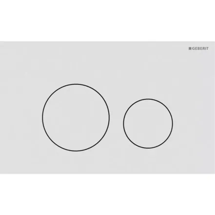 Клавиша смыва Geberit Sigma40 round 115.628.JT.1 нержавеющая сталь/белый матовый