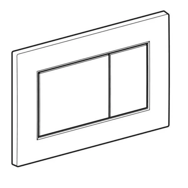 Клавіша змиву Geberit Sigma01 square 115.660.DW.1 чорний глянець Фото - 3