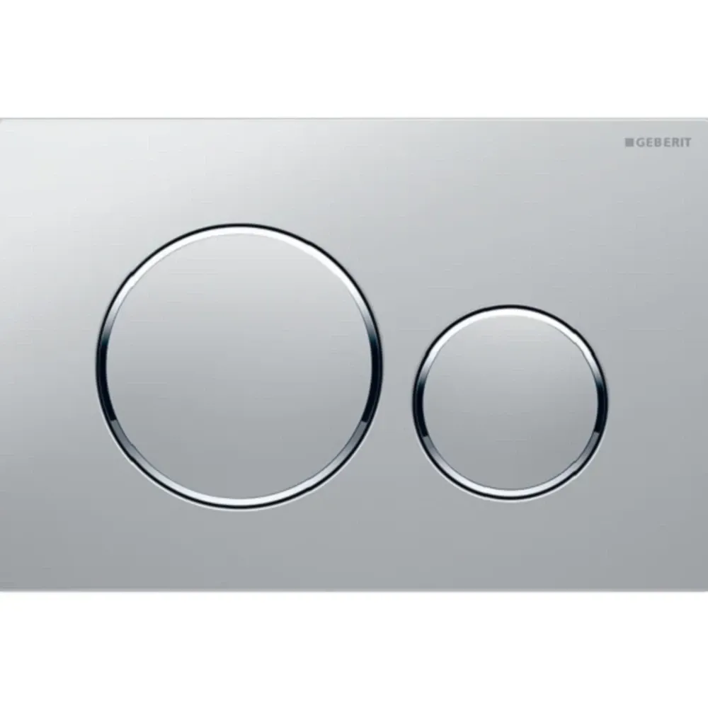 Клавиша смыва Geberit Sigma20 round 115.882.JQ.1 с двойным смывом, хром матовый / хром глянцевый