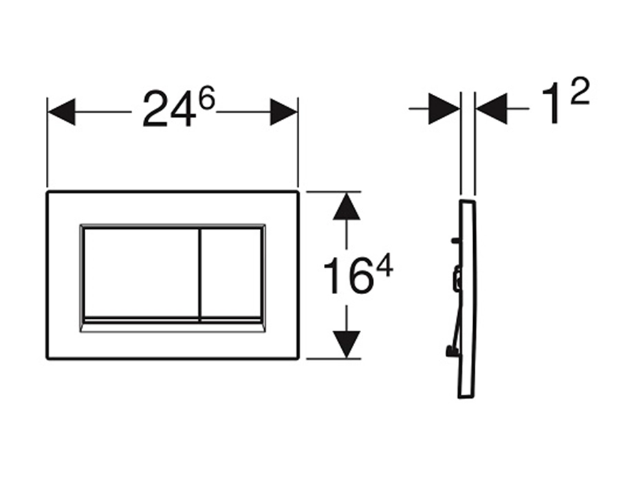 Клавіша змиву Geberit Sigma20 square 115.883.01.1 білий Фото - 1