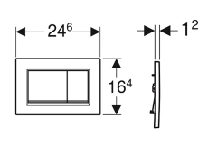 Клавиша смыва Geberit Sigma20 square 115.883.14.1 черный/хром Фото - 1