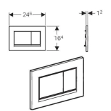 Клавіша змиву Geberit Sigma20 square 115.883.DW.1 чорний Фото - 1