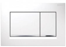 Клавиша смыва Geberit Sigma20 square 115.883.JT.1 белый мат/хром глянец
