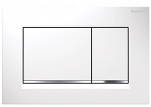 Клавіша змиву Geberit Sigma20 square 115.883.JT.1 білий мат/хром глянець