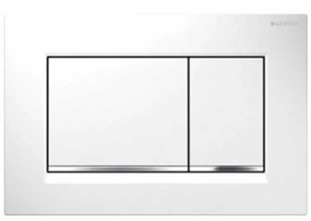 Клавиша смыва Geberit Sigma20 square 115.883.JT.1 белый мат/хром глянец