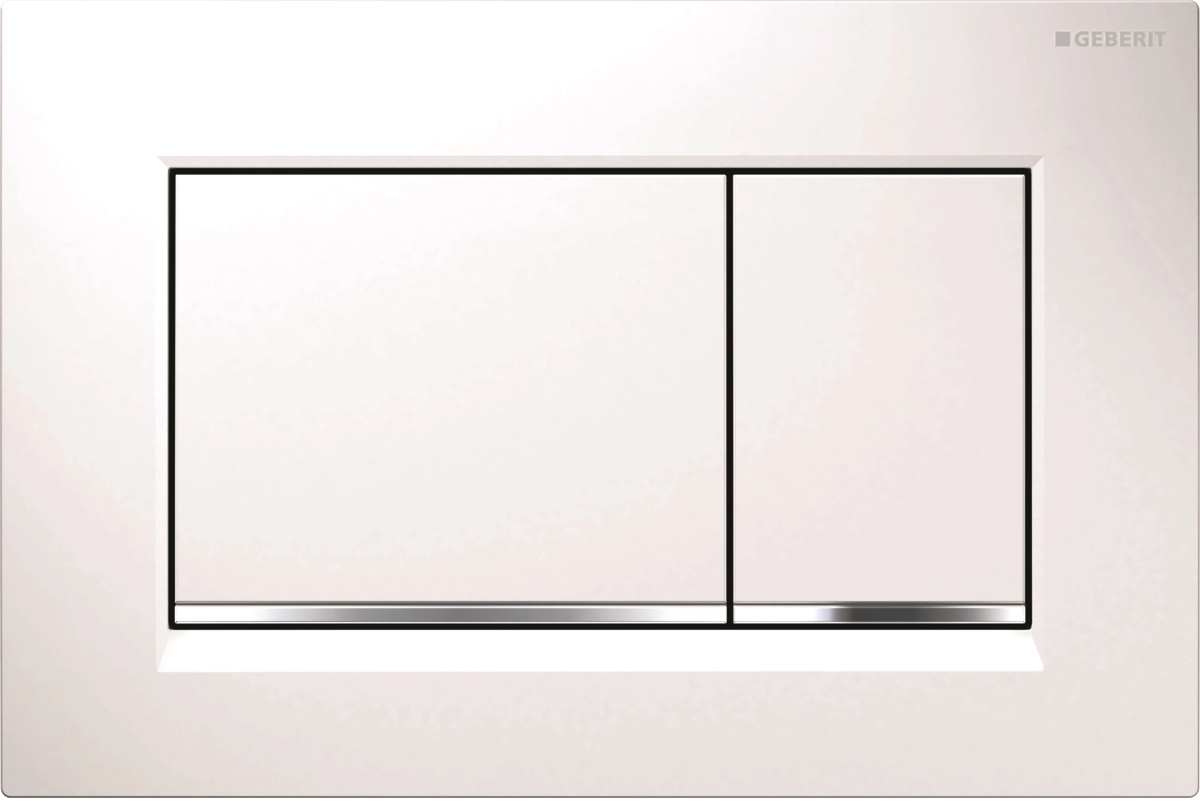 Клавиша смыва Geberit Sigma20 square 115.883.KJ.1 белый/хром глянцевый