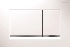Клавиша смыва Geberit Sigma20 square 115.883.KJ.1 белый/хром глянцевый