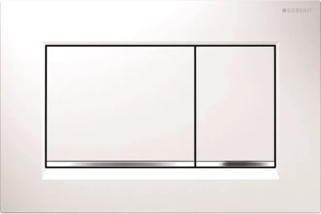 Клавиша смыва Geberit Sigma20 square 115.883.KJ.1 белый/хром глянцевый
