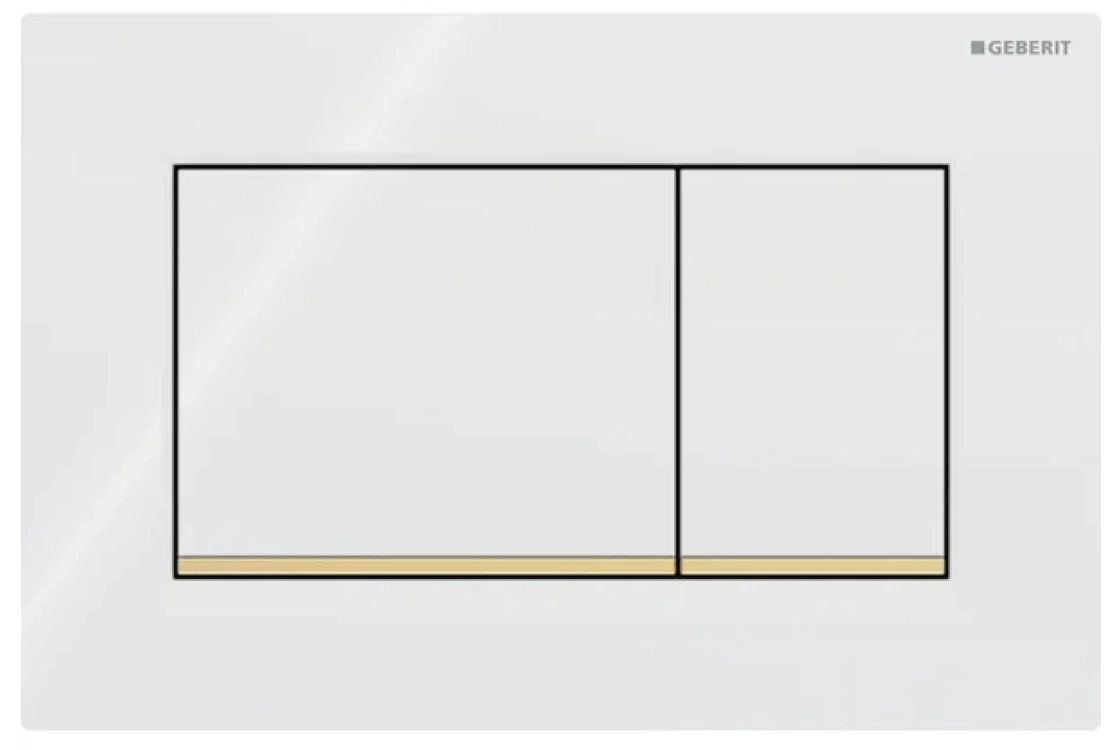 Клавиша смыва Geberit Sigma30 square 115.883.KK.1 белый/позолота