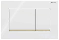 Клавиша смыва Geberit Sigma30 square 115.883.KK.1 белый/позолота
