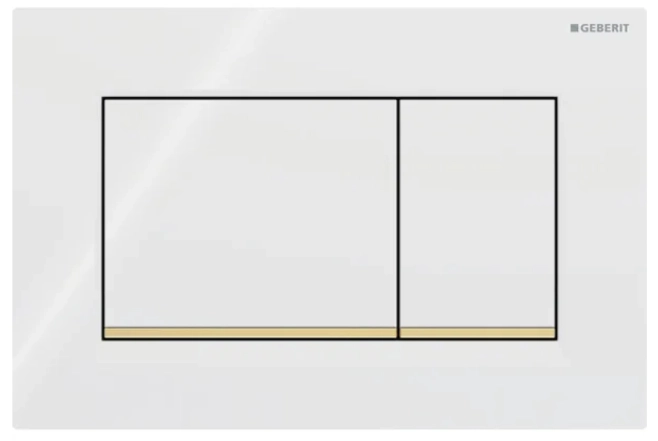 Клавіша змиву Geberit Sigma30 square 115.883.KK.1 білий/позолота