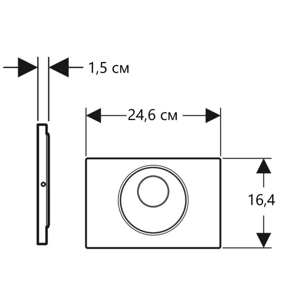 Клавіша змиву електронна Geberit Sigma10 115.890.SN.6, матовий хром Фото - 3