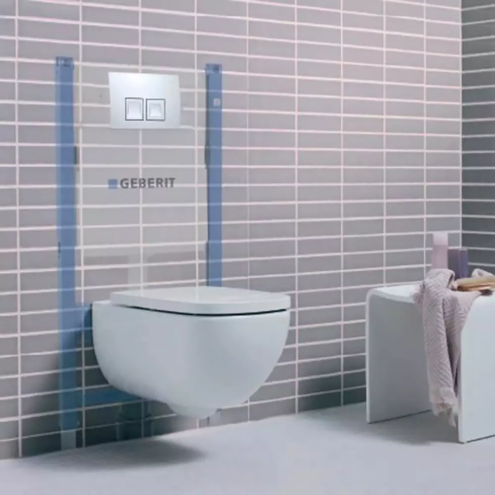 Інсталяція для унітазу GEBERIT Duofix для підвісного унітазу, Н112, 12 см (UP100) без клавіші Фото - 3