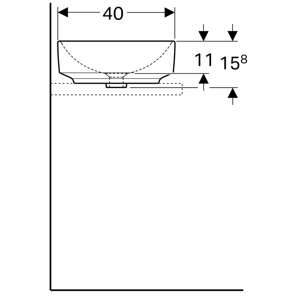 Раковина Geberit VariForm на стільницю 55х40см (500.771.01.2) Фото - 2