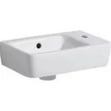 Раковина Geberit Selnova Compact зі скороченим вилітом 40см, отвір для змішувача справа, білий глянець (501.517.00.7)