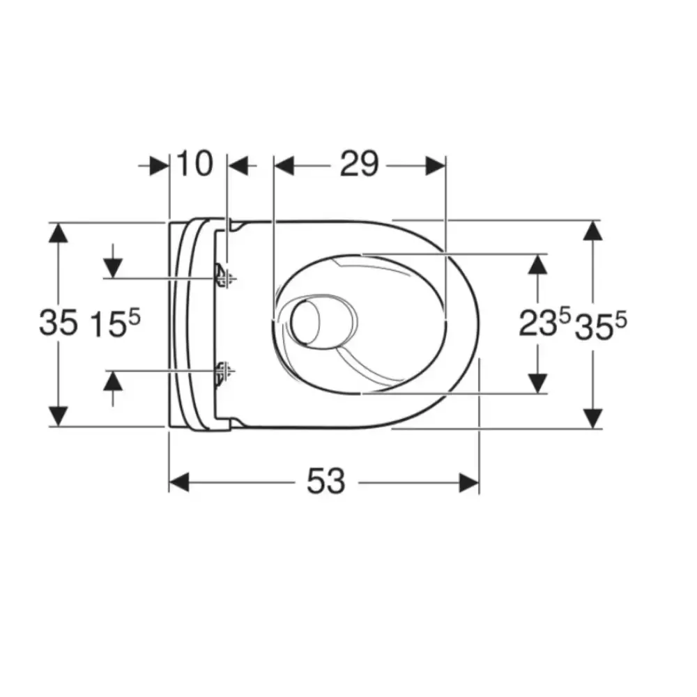 Унитаз подвесной Geberit iCon, TurboFlush, с крышкой дюропласт, белый глянец (503.045.00.1) Фото - 2