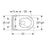 Унитаз подвесной Geberit iCon, TurboFlush, с крышкой дюропласт, белый матовый (503.046.JT.1) Фото - 2