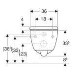 Унитаз подвесной Geberit iCon, TurboFlush, с крышкой дюропласт, белый матовый (503.046.JT.1) Фото - 3