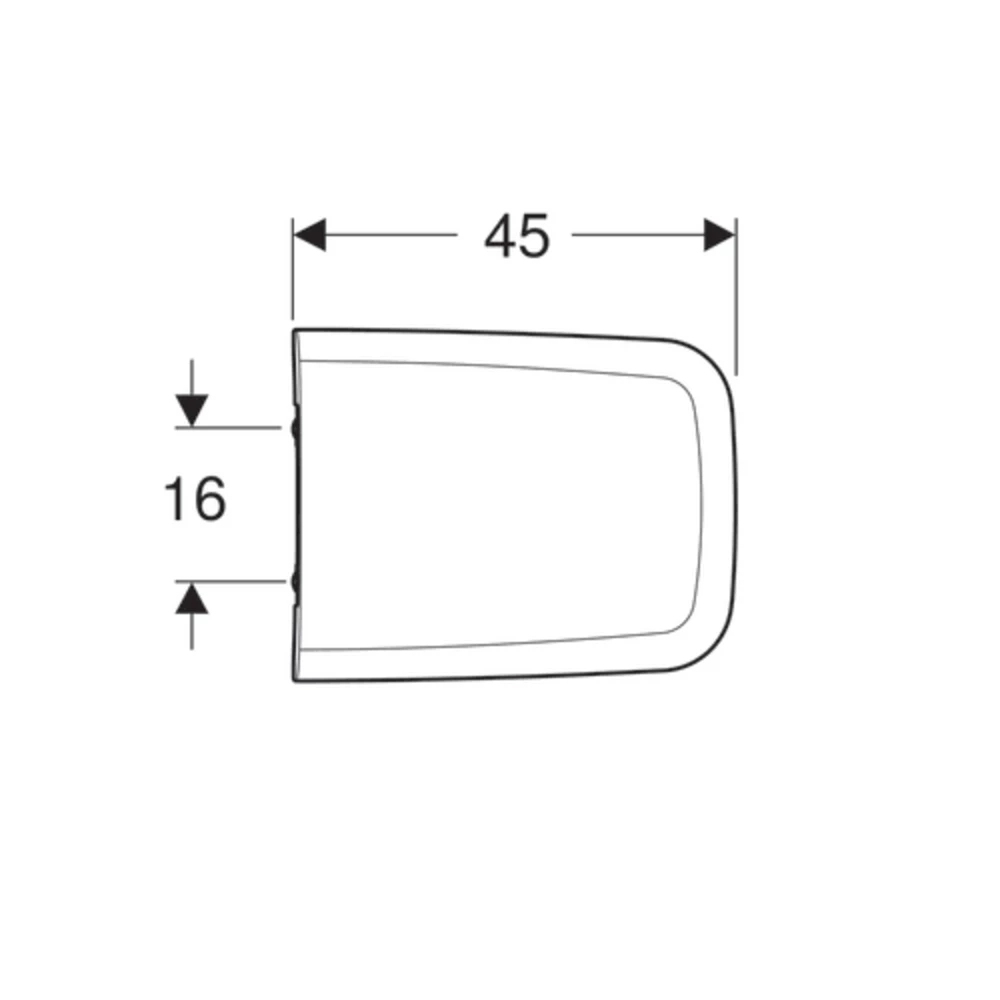 Кришка для унітазу Geberit iCon Square, Soft-Close (571910000) Фото - 3