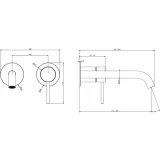 Настенный смеситель GESSI со встроенной частью, Copper Brushed PVD (54086-708) Фото - 1