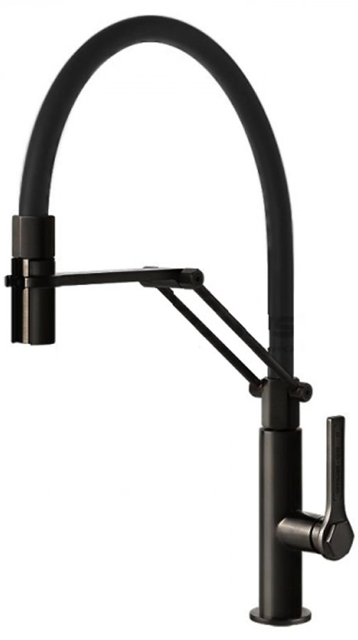 Змішувач для кухні Gessi Officine Gessi, Black Metal Brushed PVD (60055707)