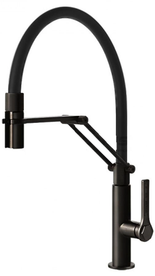 Змішувач для кухні Gessi Officine Gessi, Black Metal Brushed PVD (60055707)