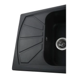 Гранітна мийка Globus Lux TANA чорний металік 610х500мм-А0001 Фото - 3