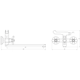 Смеситель для ванны Globus Lux GB-SHARM-0316 Фото - 4