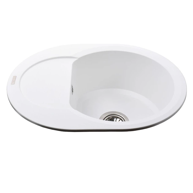 Гранітна мийка Globus Lux MORAINE білий 600х470мм-А0007 Фото - 1
