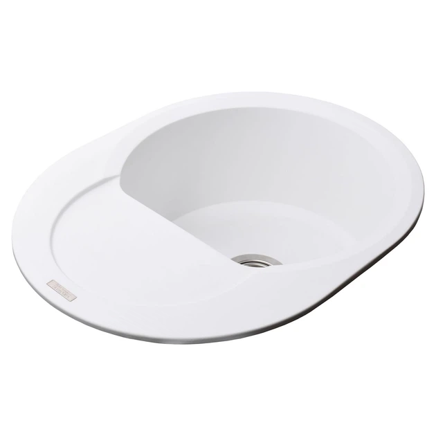 Гранітна мийка Globus Lux MORAINE білий 600х470мм-А0007 Фото - 2