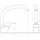 Змішувач для кухні Globus Lux Sena GLS-103S Фото - 1