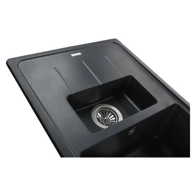 Гранітна мийка Globus Lux IZEO чорний 780x500мм-А0002 Фото - 2