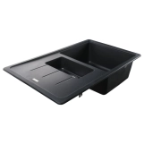 Гранітна мийка Globus Lux IZEO чорний 780x500мм-А0002 Фото - 3