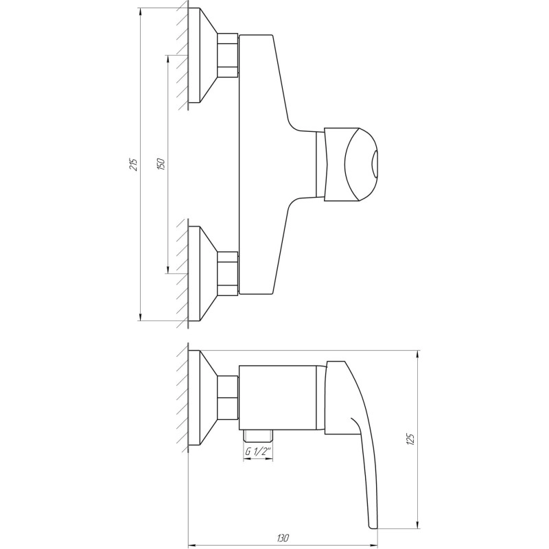 Змішувач для душу Globus Lux Caprice GLCA-0105N Фото - 1