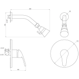 Змішувач для душу Globus Lux SOLLY GLSO-0105S Фото - 1