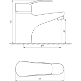Смеситель для умывальника Globus Lux QUEENSLAND GLQU-0222 Фото - 1