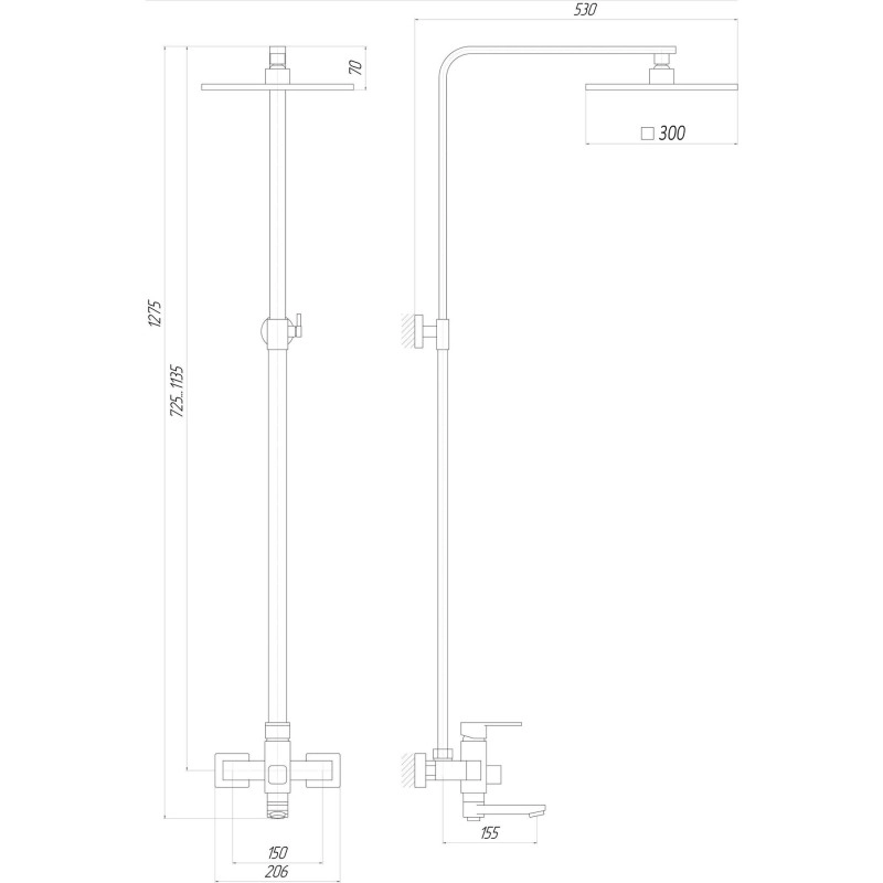 Душевая система Globus Lux DS0026-Milano Фото - 1