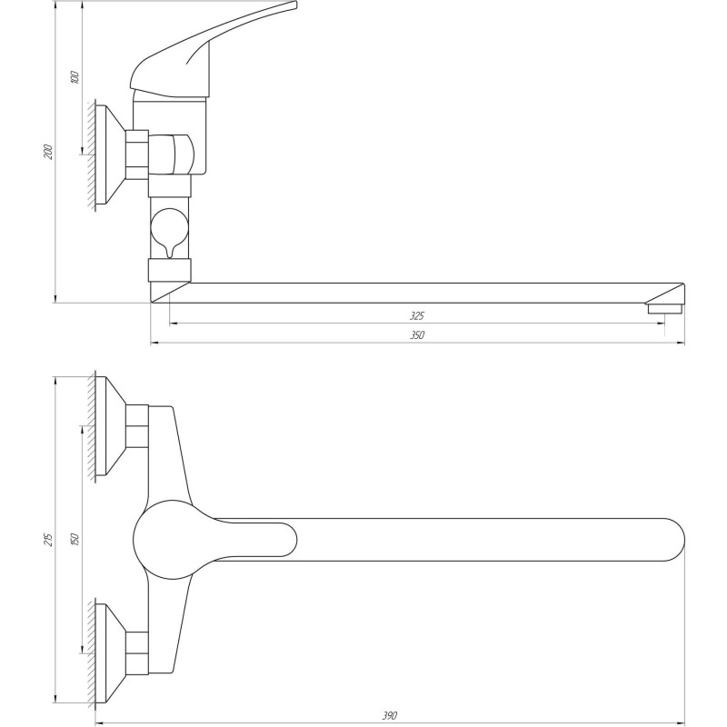 Змішувач для ванни Globus Lux Solly GLSO-0108 Фото - 1