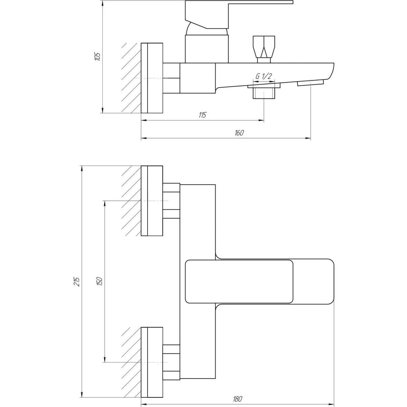 Змішувач для ванни Globus Lux Milano GLM-0102 Фото - 5
