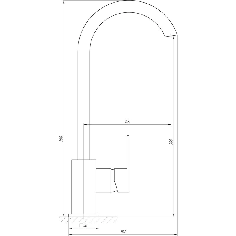 Змішувач для кухні Globus Lux Milano GLM-203SQ-FRANKE Фото - 1
