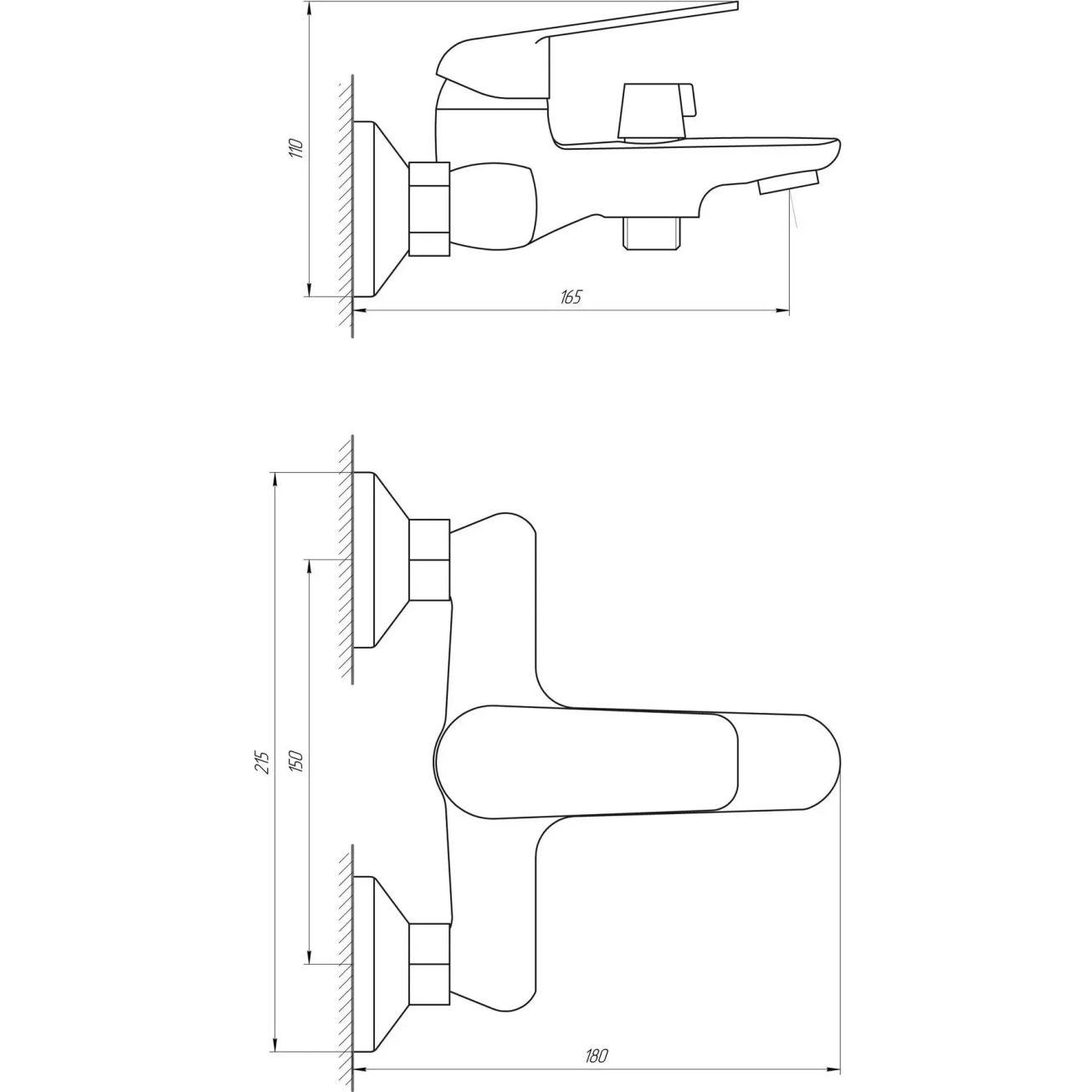 Смеситель для ванны Globus Lux Koln GLK-0102N Фото - 4